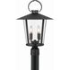 Andover 4 Light 20.5 inch Matte Black Outdoor Post in Clear