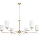Ginevra 6 Light 62 inch Aged Brass Chandelier Ceiling Light, Large