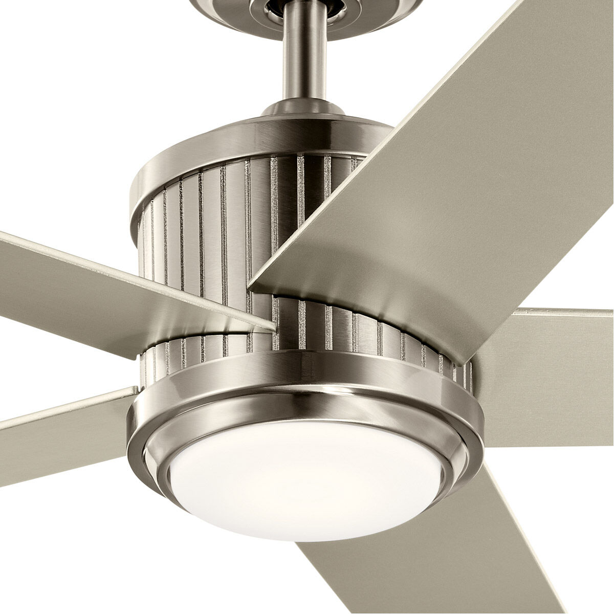 Brahm 56 inch Brushed Stainless Steel with Silver Blades Ceiling Fan