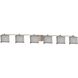 Textile 6 Light 55.5 inch Brushed Nickel Bath Vanity Light Wall Light, Era Family, Choices
