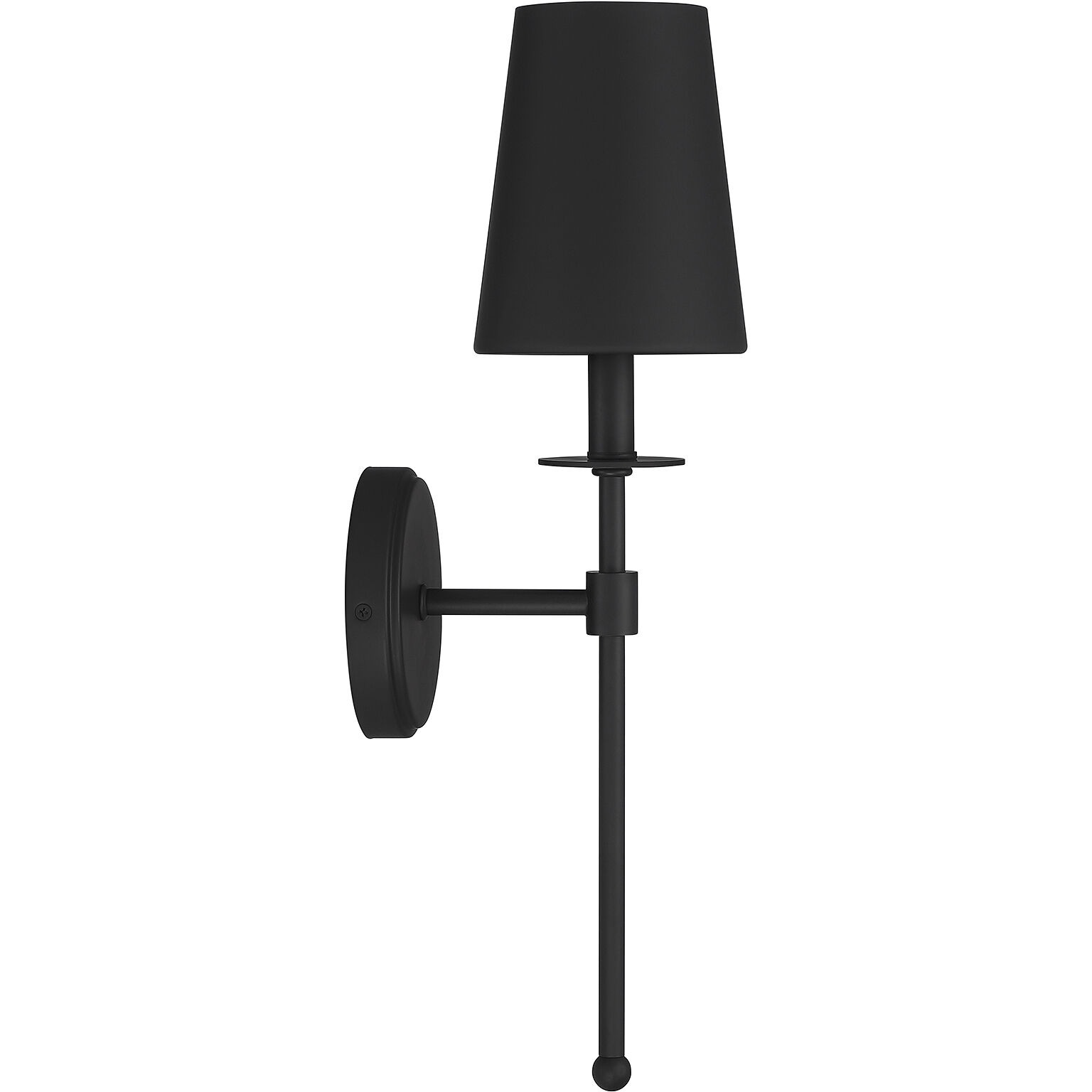 Vintage 1 Light 5 inch Matte Black Wall Sconce Wall Light