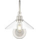 Charis Sconce Wall Light in Polished Nickel with Brushed Nickel