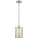Sagamore 1 Light 6 inch Brushed Nickel with Natural Mini Pendant Ceiling Light
