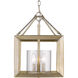 Smyth 3 Light 12 inch White Gold Mini Chandelier Ceiling Light in Clear Glass, Mini