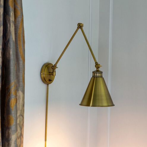 Aidan 5.5 inch Brushed Nickel Swingarm Sconce Wall Light, Moveable