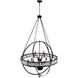 Arkansas 12 Light 42 inch Black Chandelier Ceiling Light