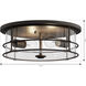 Lorenth 2 Light 15 inch Dark Matte Black Flush Mount Ceiling Light