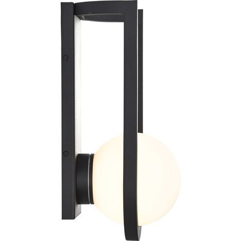Cradle LED 15 inch Matte Black Outdoor Wall Sconce