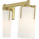 Froselle 4 Light 30.5 inch Vintage Brass Bathroom Vanity Light Wall Light