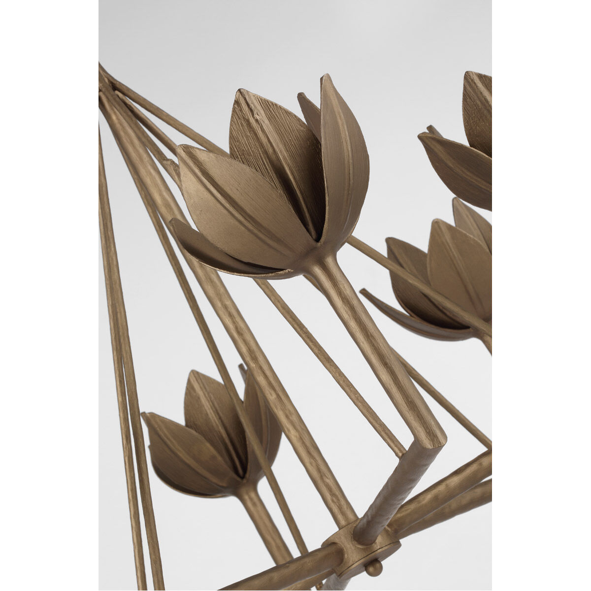 Julie Neill Alberto 6 Light 30 inch Antique Bronze Leaf Single Tier Chandelier Ceiling Light, Small