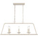 Joanie 6 Light 34 inch Antique White Linear Chandelier Ceiling Light