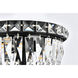 Tranquil 2 Light 8 inch Black and Clear Flush Mount Ceiling Light in Royal Cut