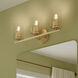 Replay 3 Light 22 inch Brushed Gold Bath & Vanity Light Wall Light