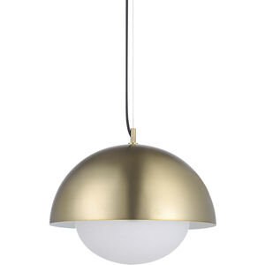 Angelo LED 15.75 inch Champagne and Etched White Pendant Ceiling Light