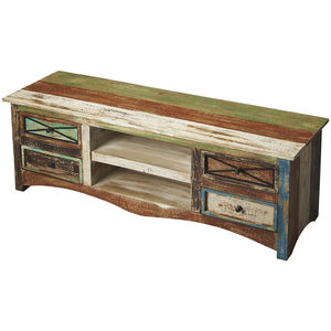 Decatur Recycled Wood 55 inch Artifacts Entertainment Center
