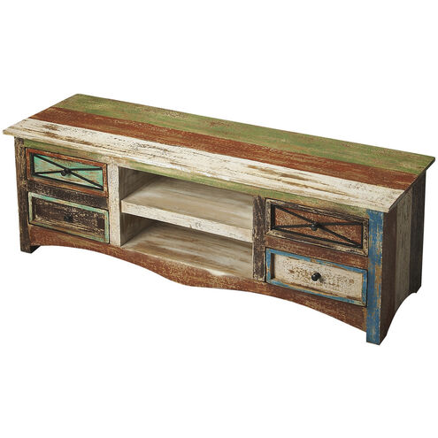 Decatur Recycled Wood 55 inch Artifacts Entertainment Center