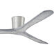 Avtur 60 inch Brushed Steel with Smoked Weather Grey Blades Flush Mount Ceiling Fan