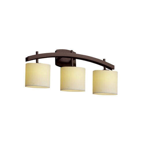 CandleAria LED 25.5 inch Dark Bronze Bath Bar Wall Light in 2100 Lm LED, Cream (CandleAria), Cylinder with Melted Rim, Archway
