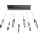 Aspen LED 11 inch Polished Chrome Multi Port Pendant Ceiling Light in Bubbled