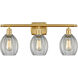 Ballston Eaton 3 Light 26 inch Satin Gold Bath Vanity Light Wall Light, Ballston