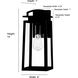 Kendrix 1 Light 14 inch Powder Coated Black Outdoor Wall Sconce