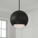 Dolby 1 Light 12.5 inch Black Iron Pendant Ceiling Light