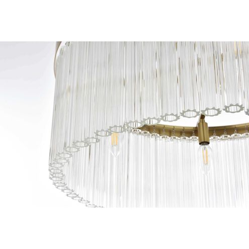 Harlow 6 Light 24 inch Satin Gold Chandelier Ceiling Light
