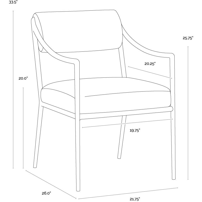 Leticia Geralt Linen Dining Armchair