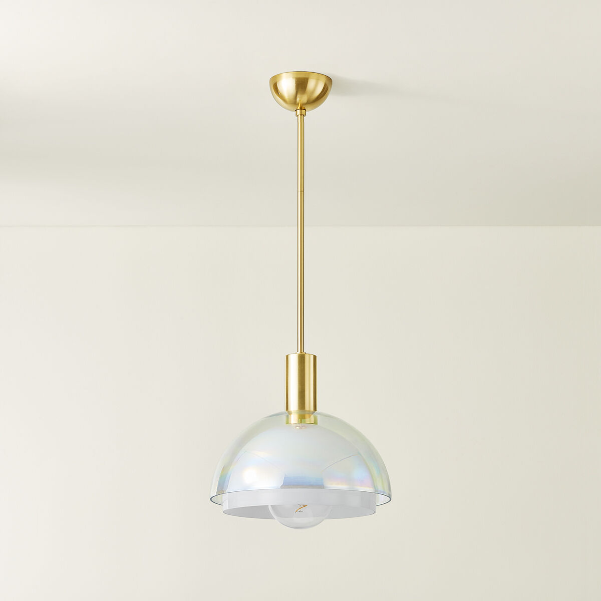 Modena 1 Light 13 inch Aged Brass Pendant Ceiling Light