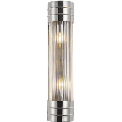 Willard 2 Light 4.38 inch Polished Nickel Bath Vanity Light Wall Light in Clear Prismatic Glass