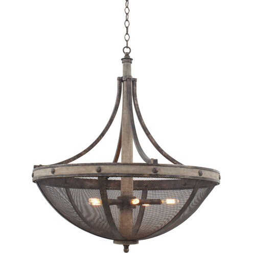 Coronado 6 Light 30 inch Florence Gold Pendant Ceiling Light