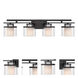 Fusion 4 Light 33.25 inch Biscayne Bronze Bath Bar Wall Light