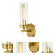 Hamilton 1 Light 5 inch Satin Brass Wall Sconce Wall Light