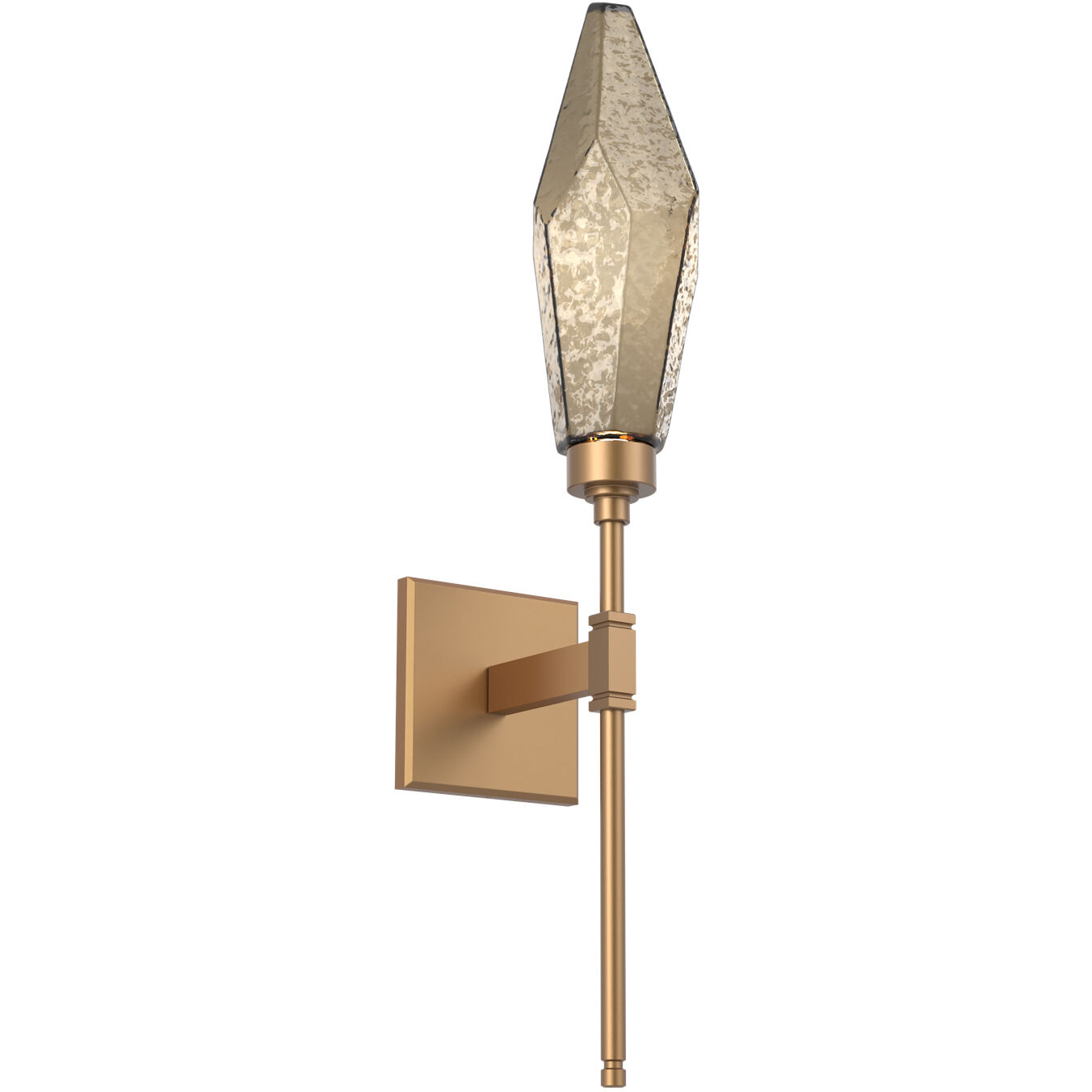 Rock Crystal LED 4.5 inch Novel Brass Indoor Sconce Wall Light in 3000K LED, Chilled Bronze, Belvedere