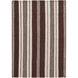 Farmhouse Stripes 36 X 24 inch Khaki, Dark Brown Rug