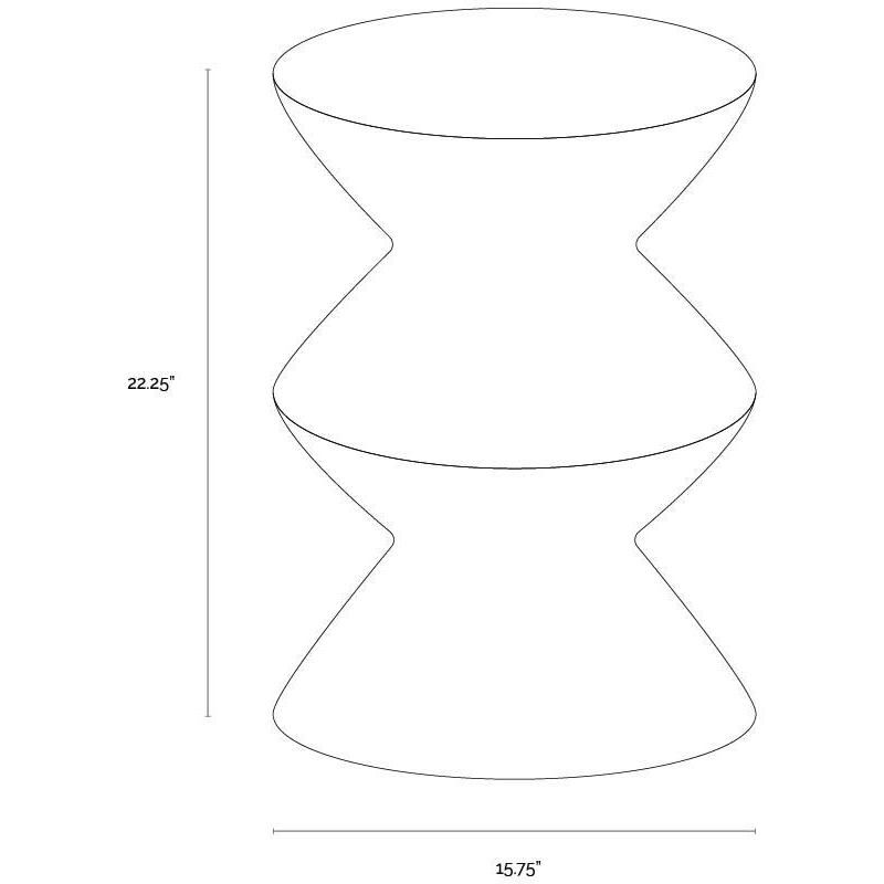 Union 22 X 16 inch Black Outdoor End Table