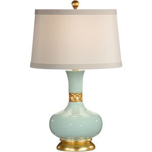Wildwood 27 inch 100 watt Breeze Blue Glaze Table Lamp Portable Light