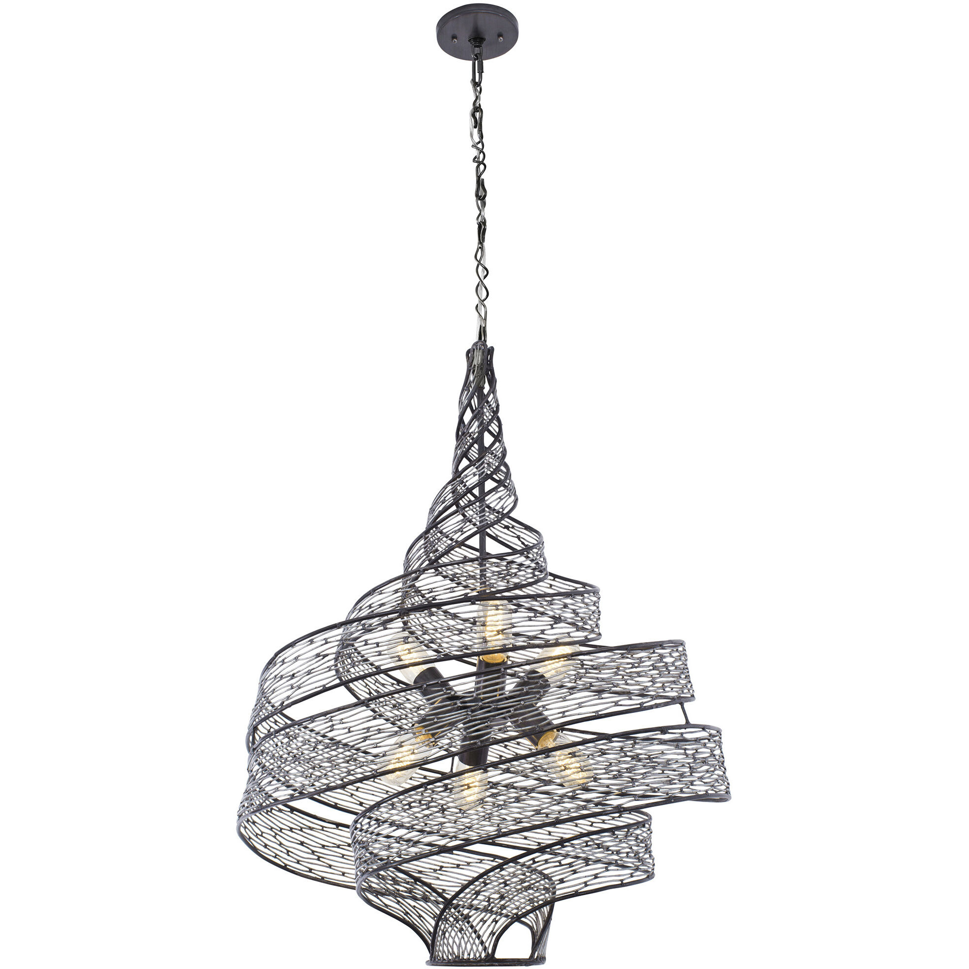 Flow 6 Light 26 inch Steel Pendant Ceiling Light