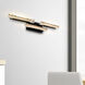 Valira LED 35.5 inch Black Vanity Light Wall Light