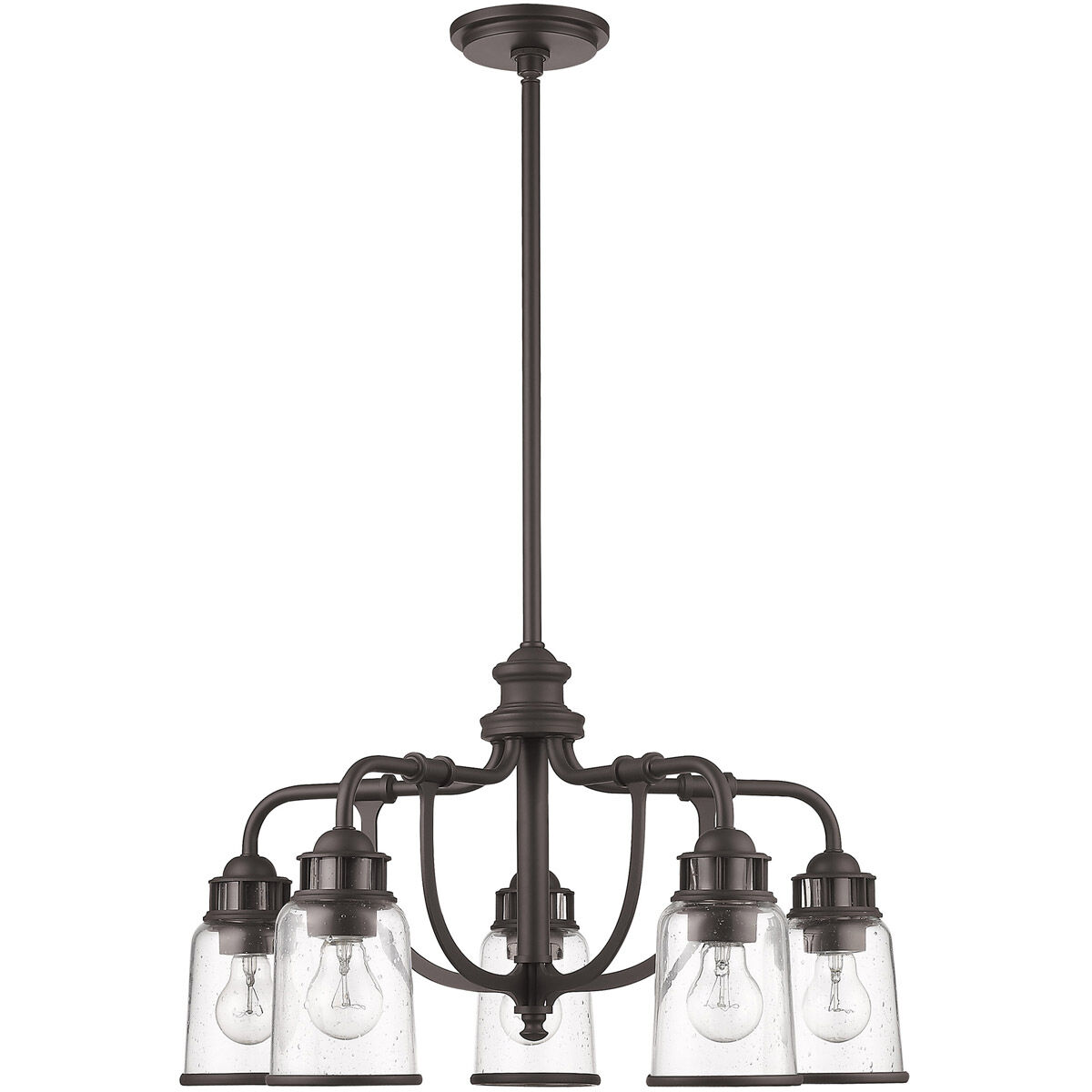 Lawrenceville 5 Light 24 inch Bronze Dinette Chandelier Ceiling Light