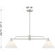 Transitional 2 Light 10 inch Brushed Nickel Chandelier Ceiling Light