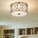 Jennings 3 Light 16.25 inch Aged Brass Flush Ceiling Light