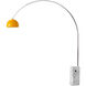 Iconic 95 inch 14 watt Satin Nickel and White Arc Floor Lamp Portable Light in Mustard Steel