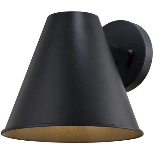 Smith LED 8 inch Textured Black Outdoor Wall