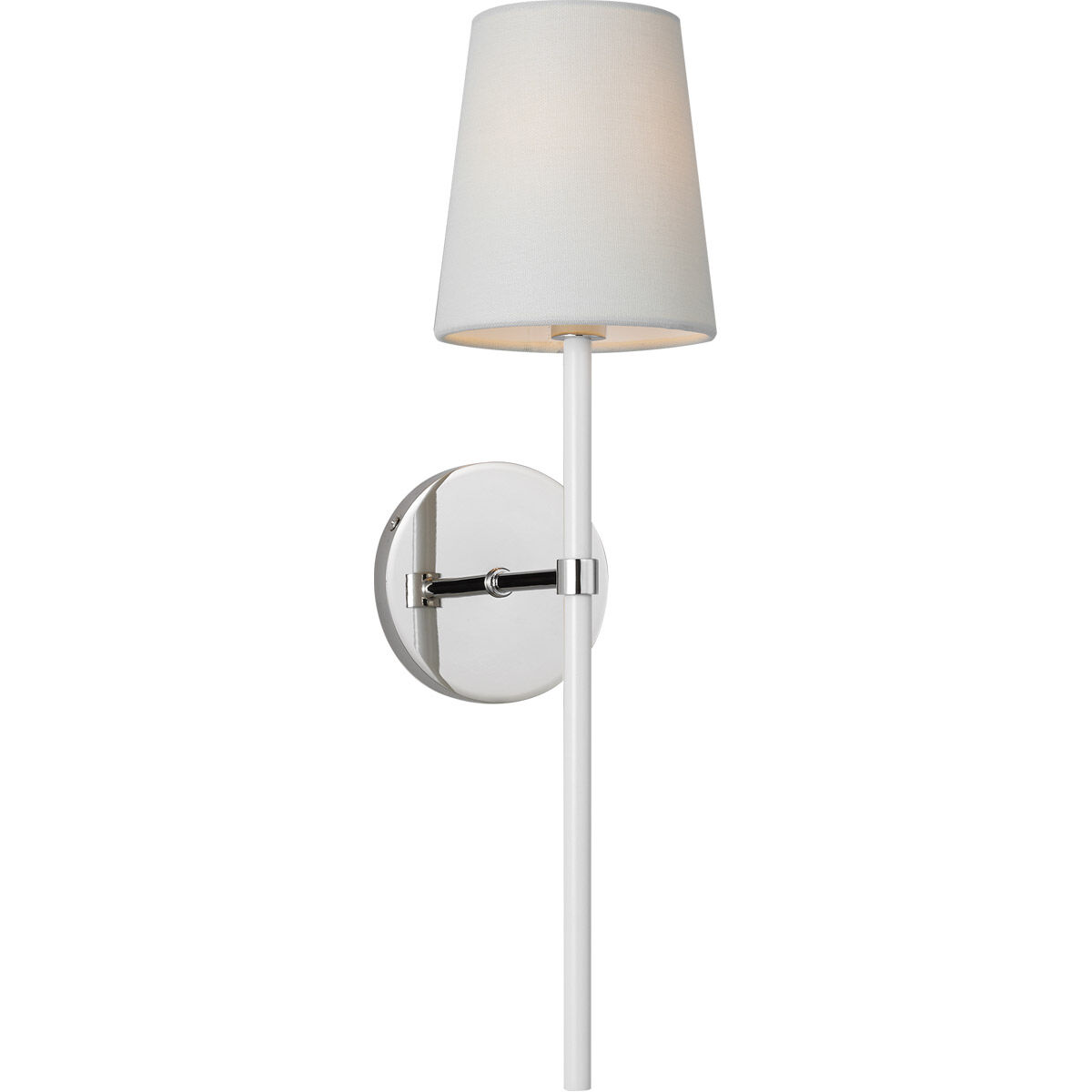 kate spade new york Monroe Wall Sconce Wall Light in Polished Nickel / Gloss White