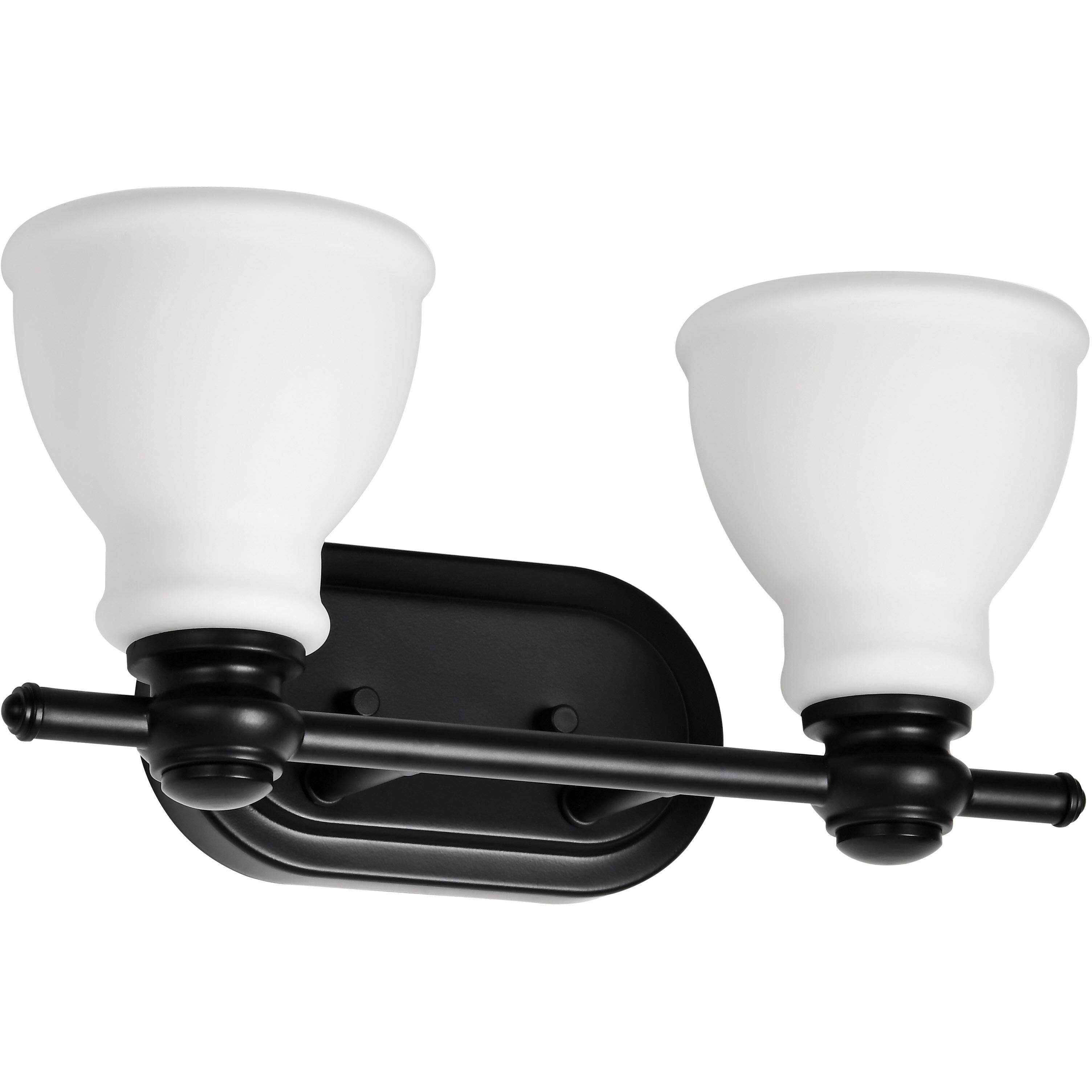 Russel 2 Light 14.75 inch Matte Black Vanity Light Wall Light