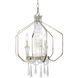 Barcelona 4 Light 18 inch Transcend Silver and Clear Pendant Ceiling Light