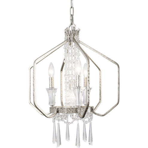 Barcelona 4 Light 18 inch Transcend Silver and Clear Pendant Ceiling Light