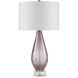 Optimist 30 inch 150 watt Purple and Clear Table Lamp Portable Light