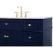 Williams 48 X 35 inch Blue and Brush Gold Vanity Sink Set